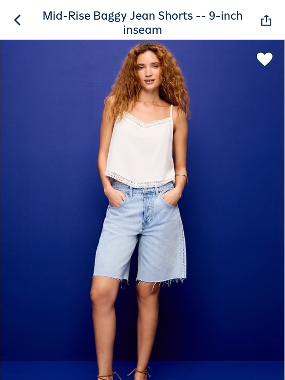 Old Navy Mid-Rise Baggy Jean Shorts